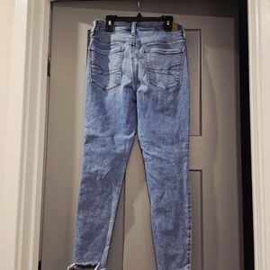 American Eagle Women's Light Blue High-Waisted Jeggings